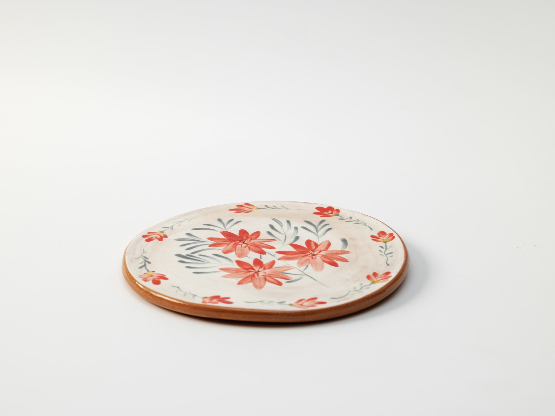Plate with Red Flowers