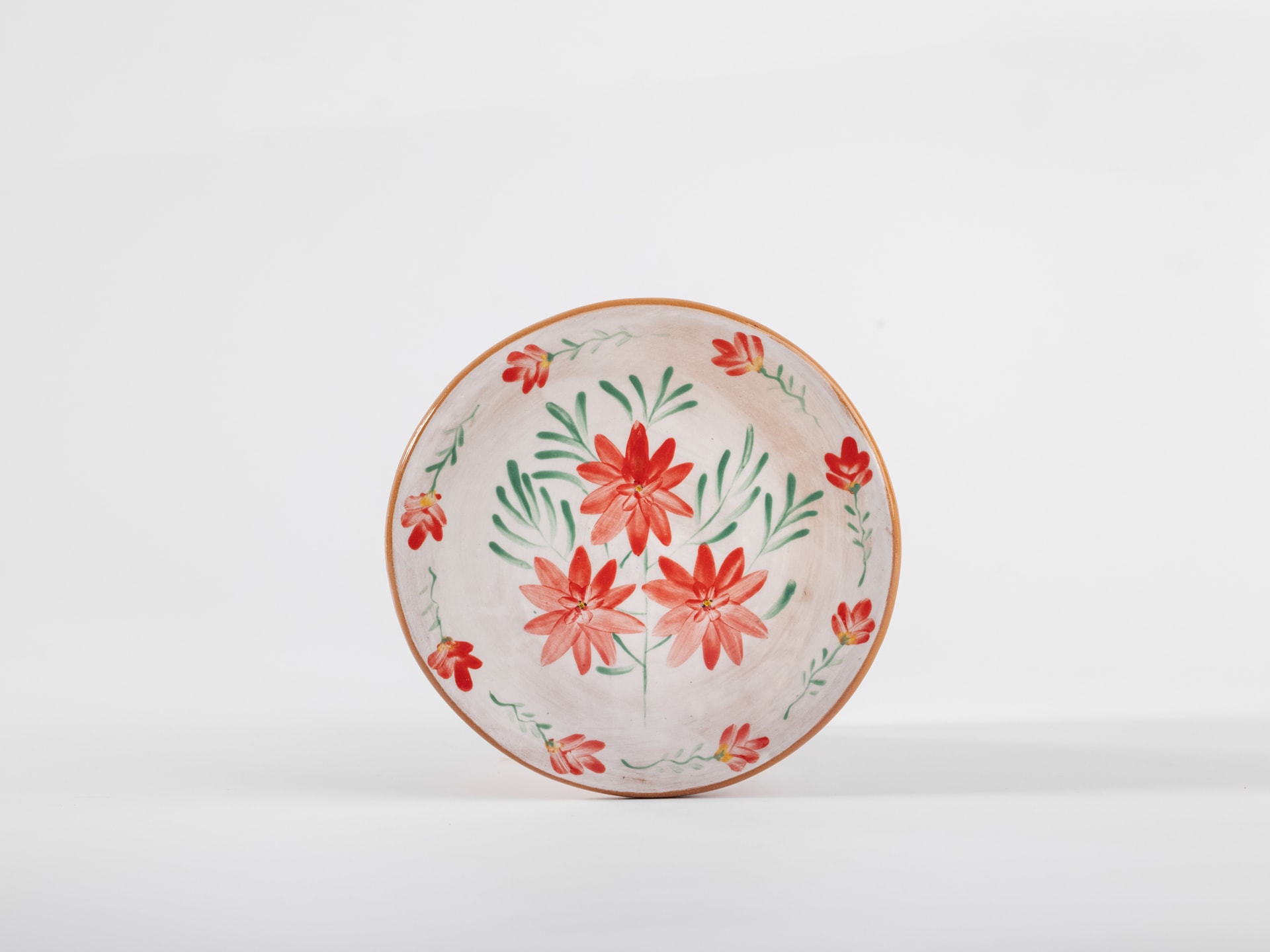 Plate with Red Flowers