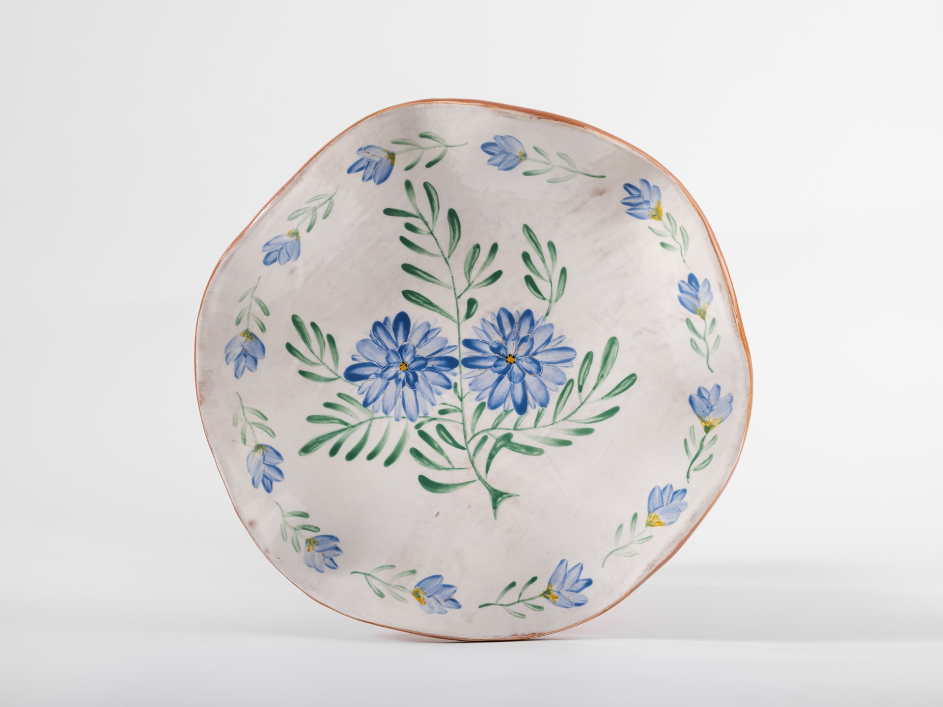 Platter with Blue Flowers