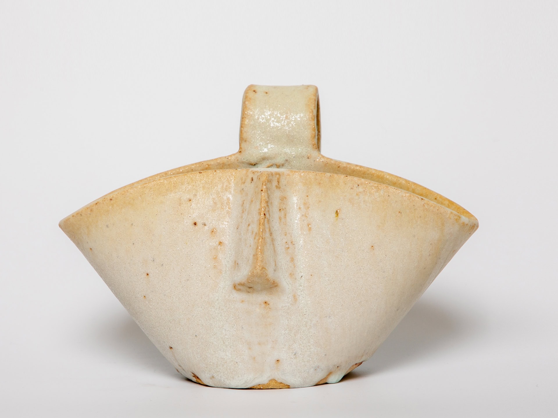 Ceramic bowl with handle inspired by Cycladic figurines & Cycladic Culture.