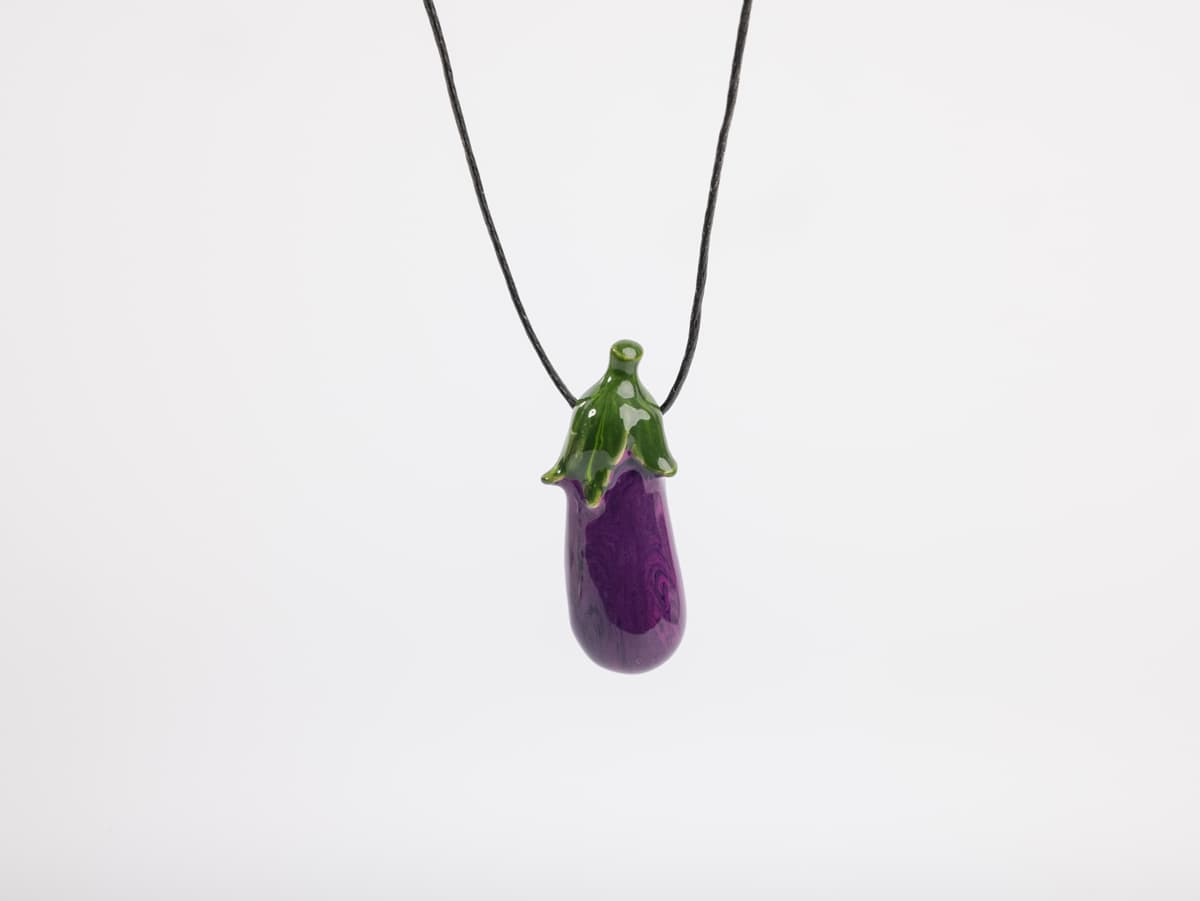 Necklace with Eggplant