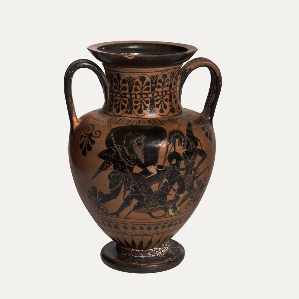 Black-figure amphora with a scene from Gigantomachy.