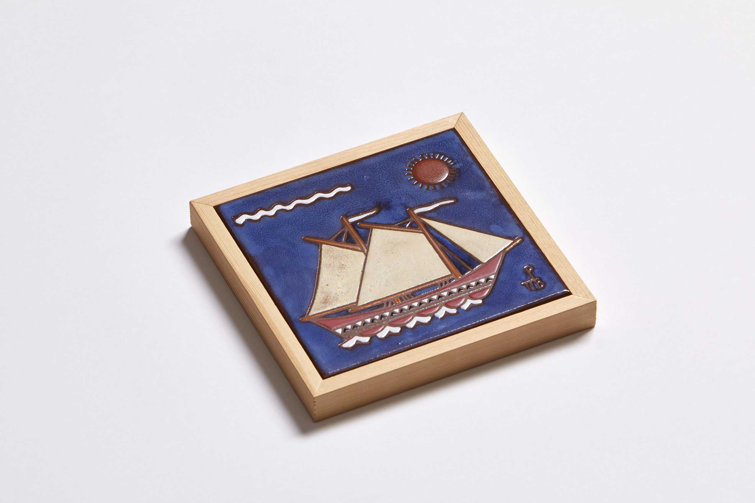 Ceramic Tile with Frame – Boat