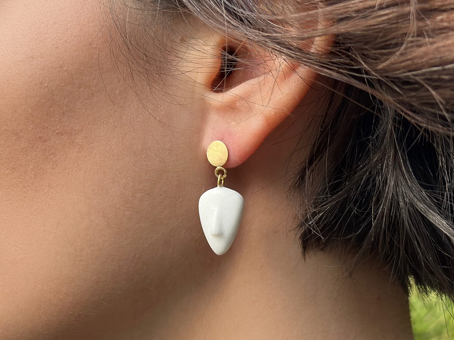 Earrings with Cycladic Head