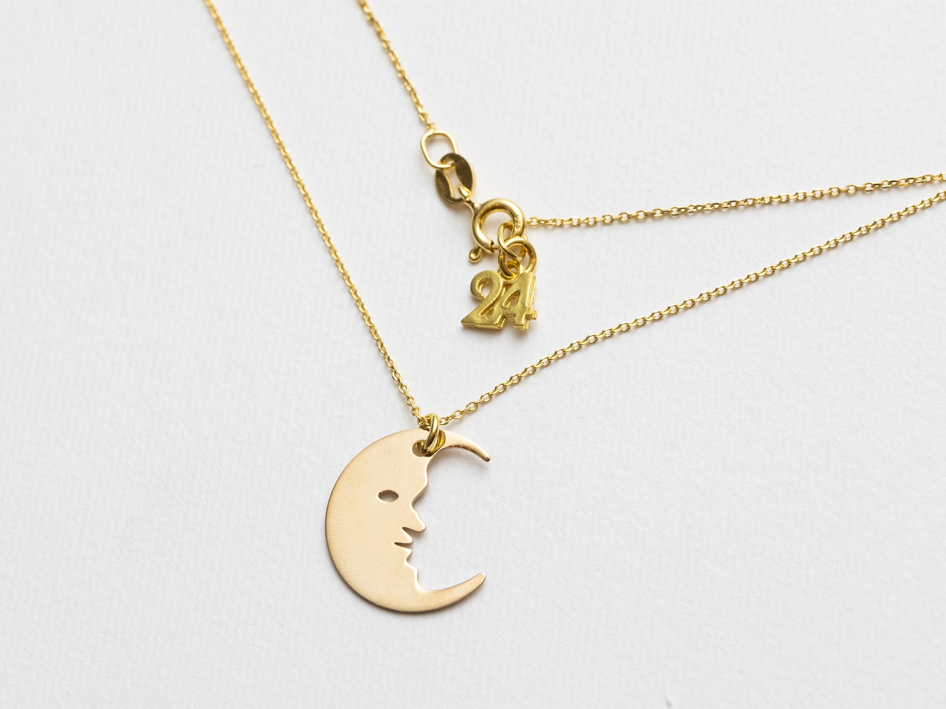Necklace with moon , pendant of the year 2024 by Margarita Myrogianni.
