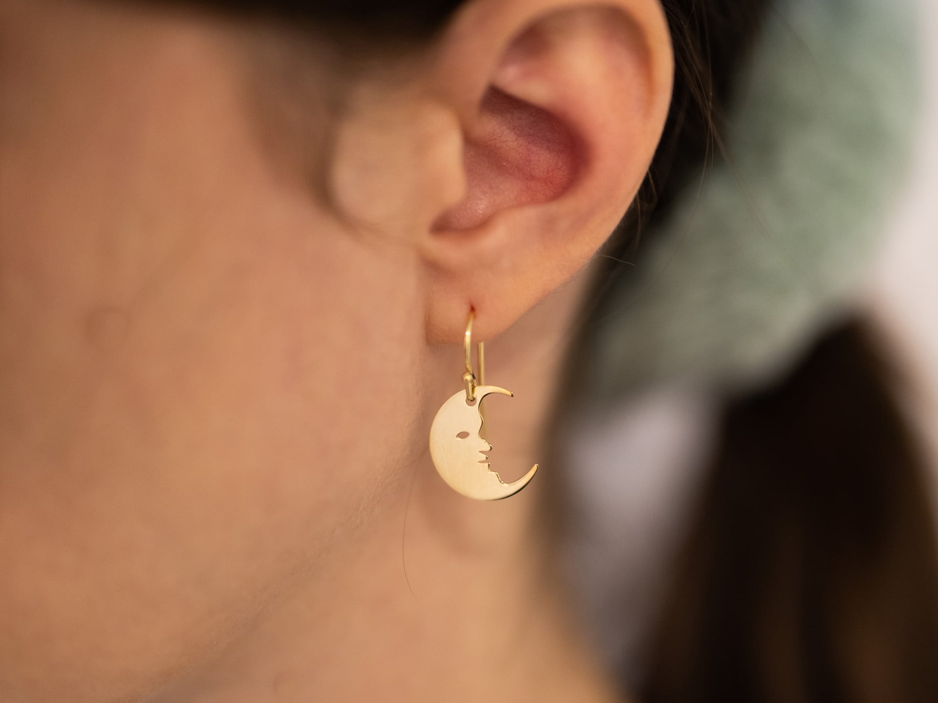Earrings with Moon