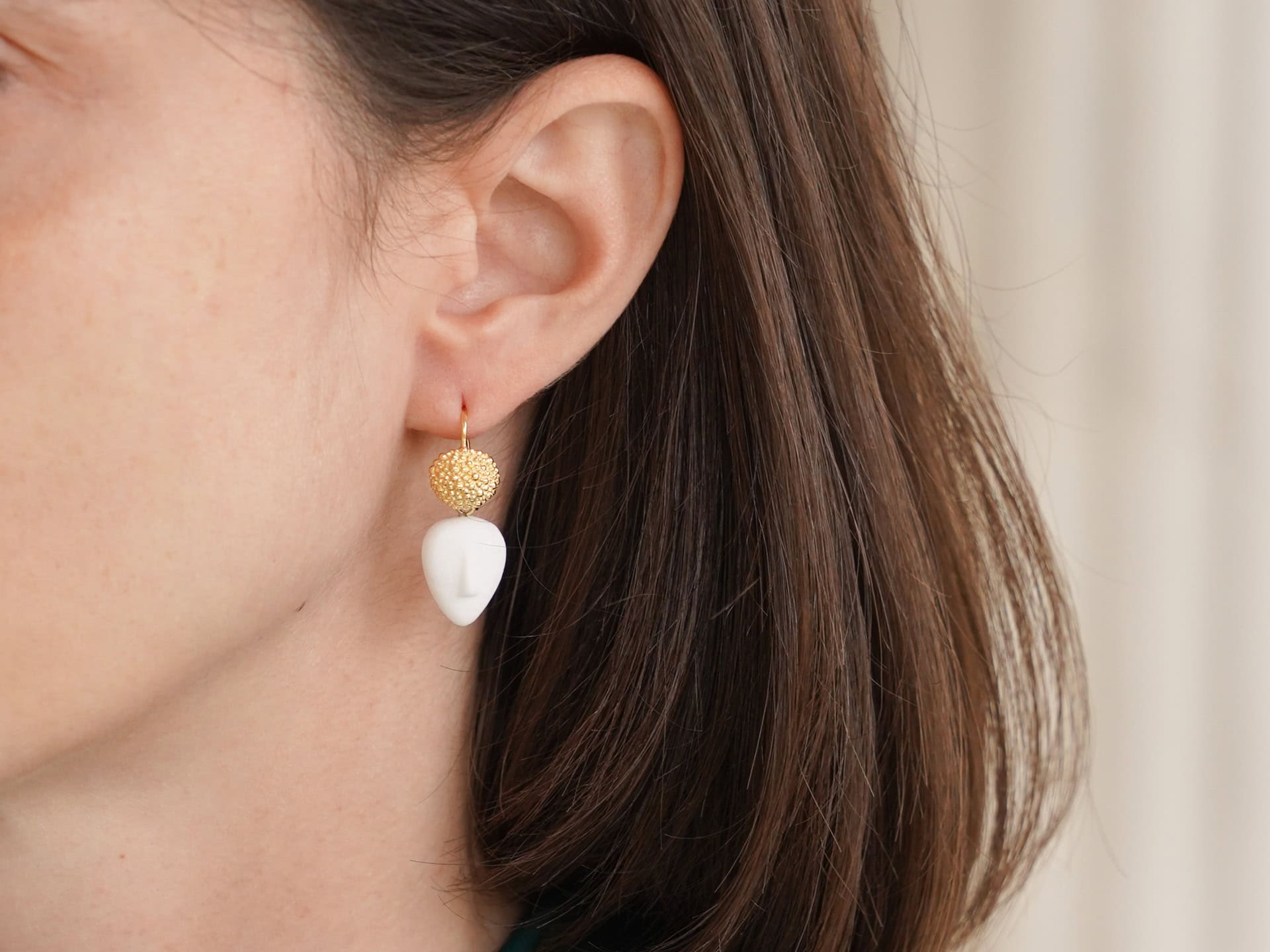 Earrings with Cycladic Head