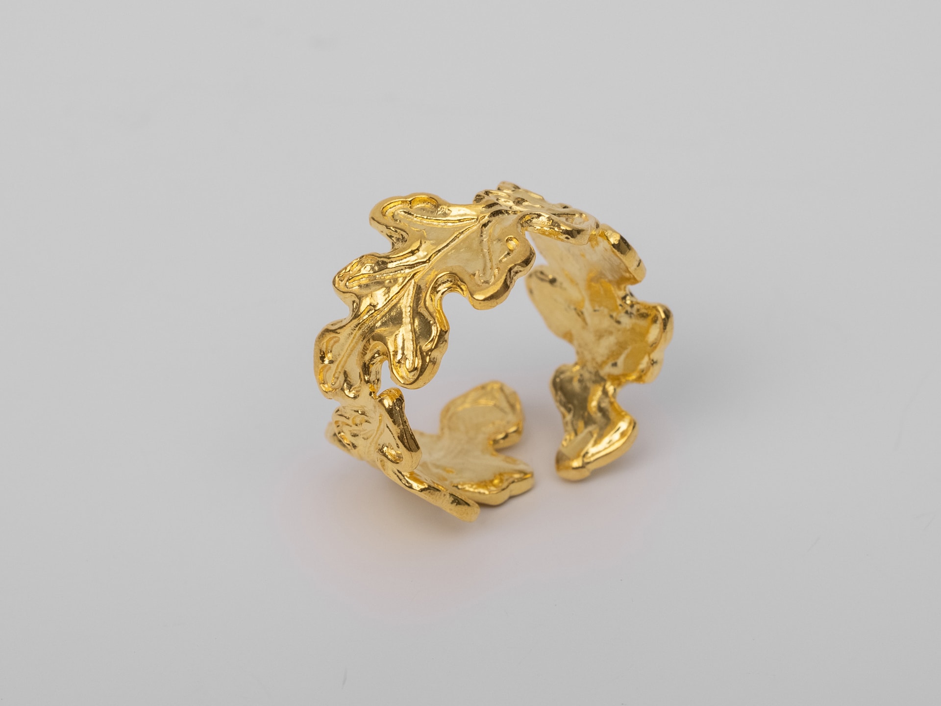 Δαχτυλίδι με Φύλλο Βελανιδιάς – Λεπτό