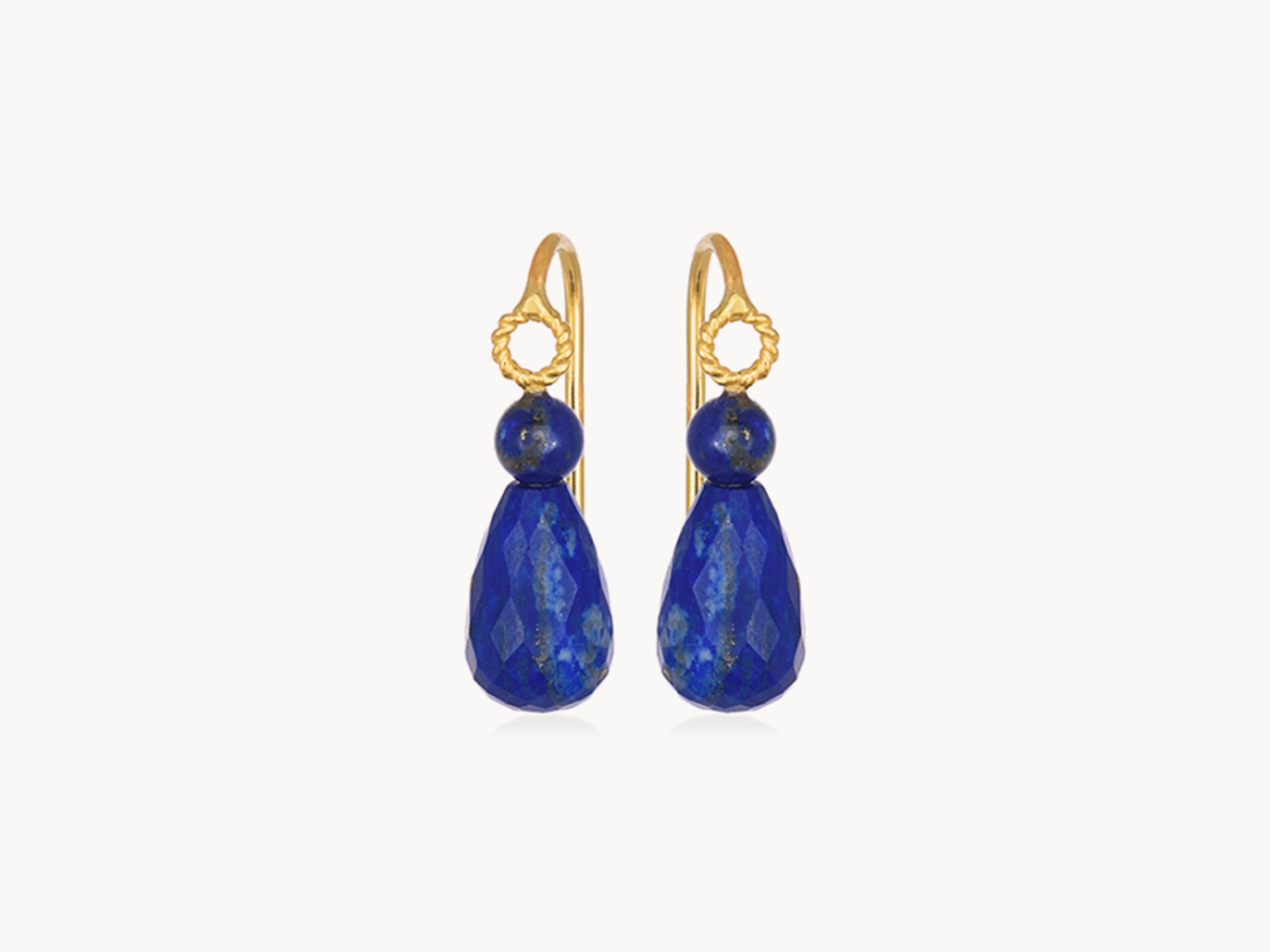Small Drop Earrings with Lapis