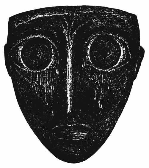 Vasso Katraki, Mask, engraved stone