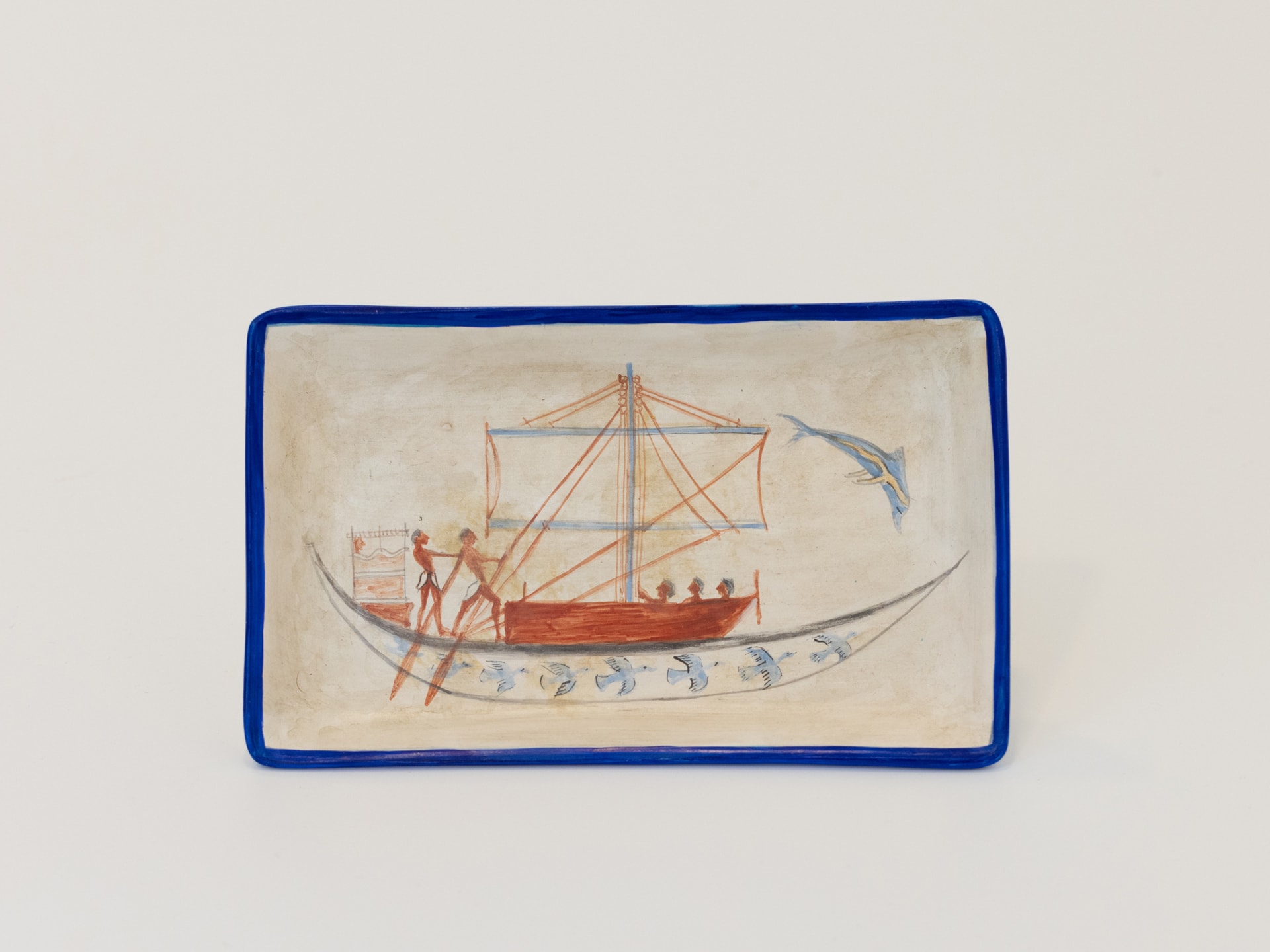 Ceramic Plate with a Depiction of a Ship