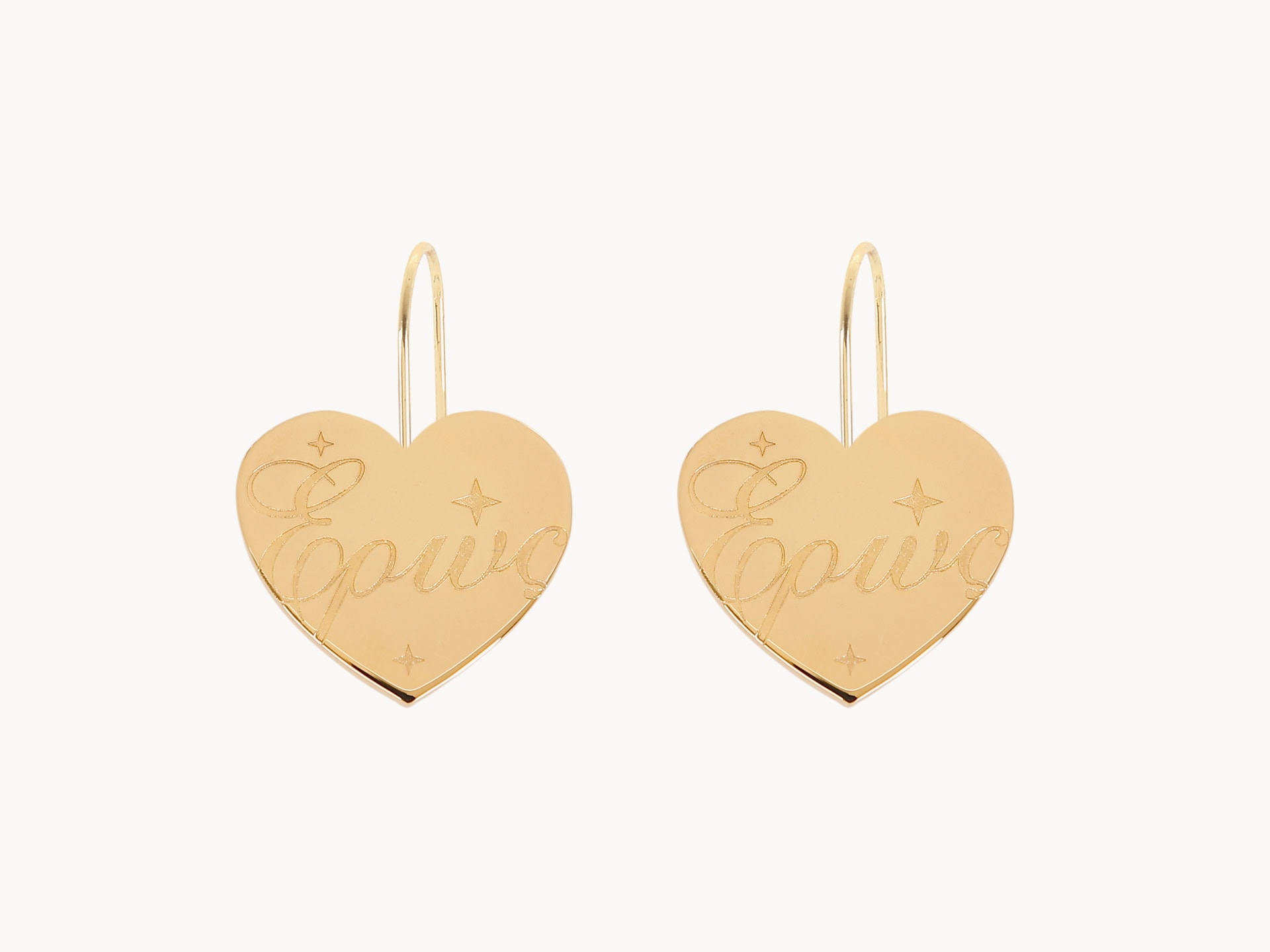 Earrings heart 'Έρως'.