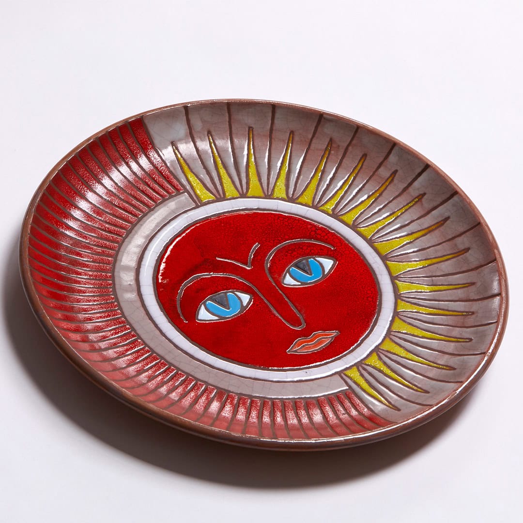 Ceramic Plate with Sun