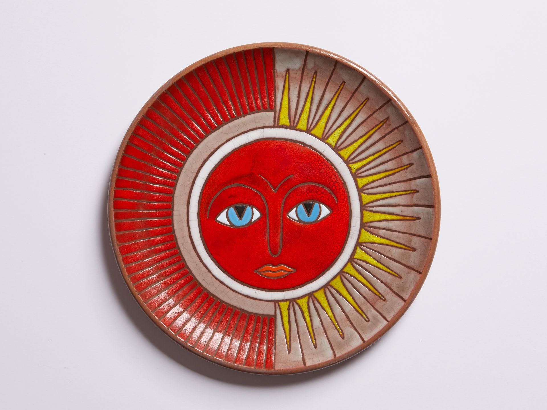 Ceramic Plate with Sun