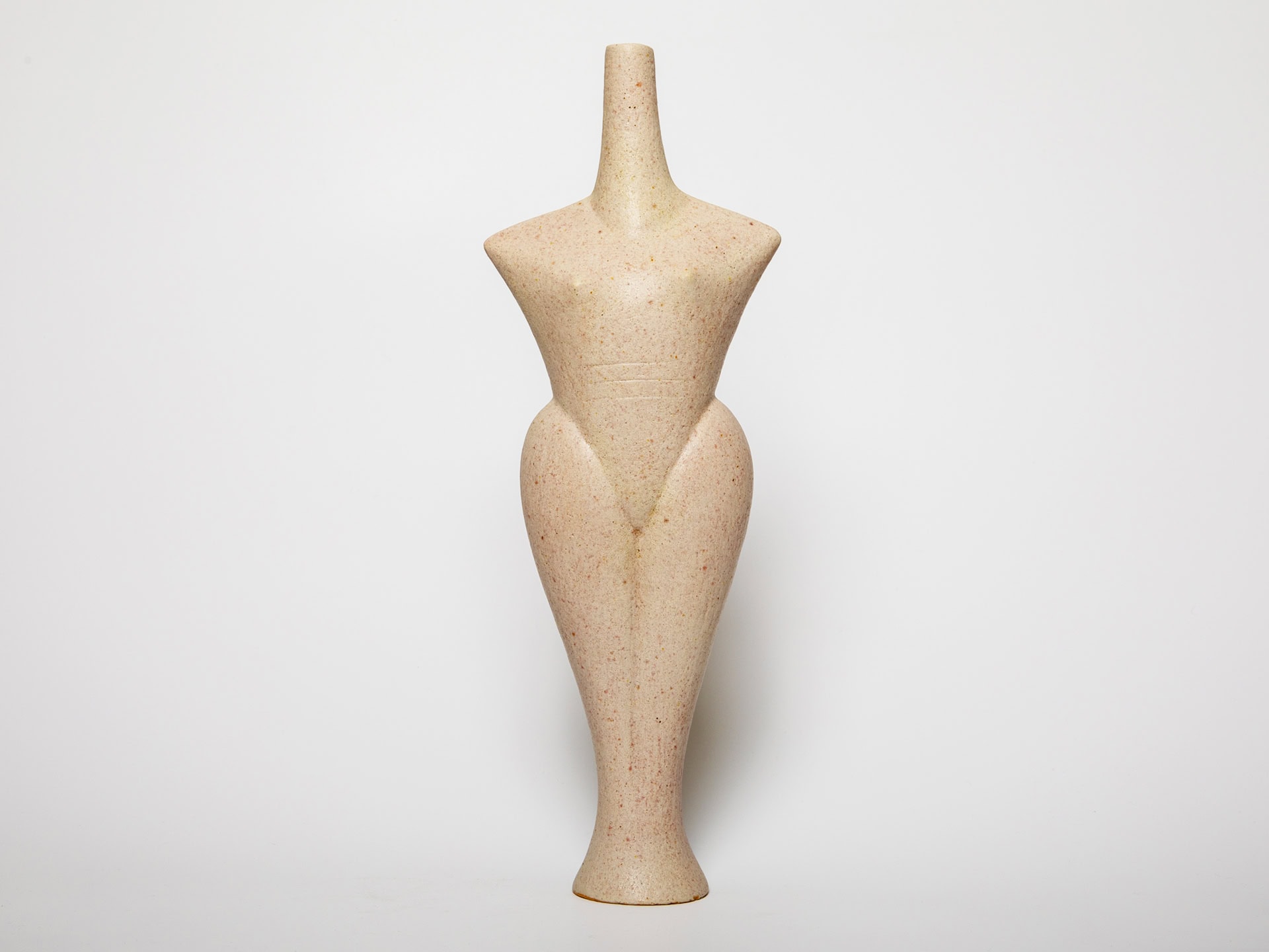 Handmade ceramic inspired by the Cycladic figurines.