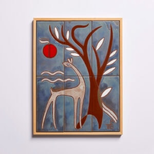Ceramic Tile with Frame – Deer