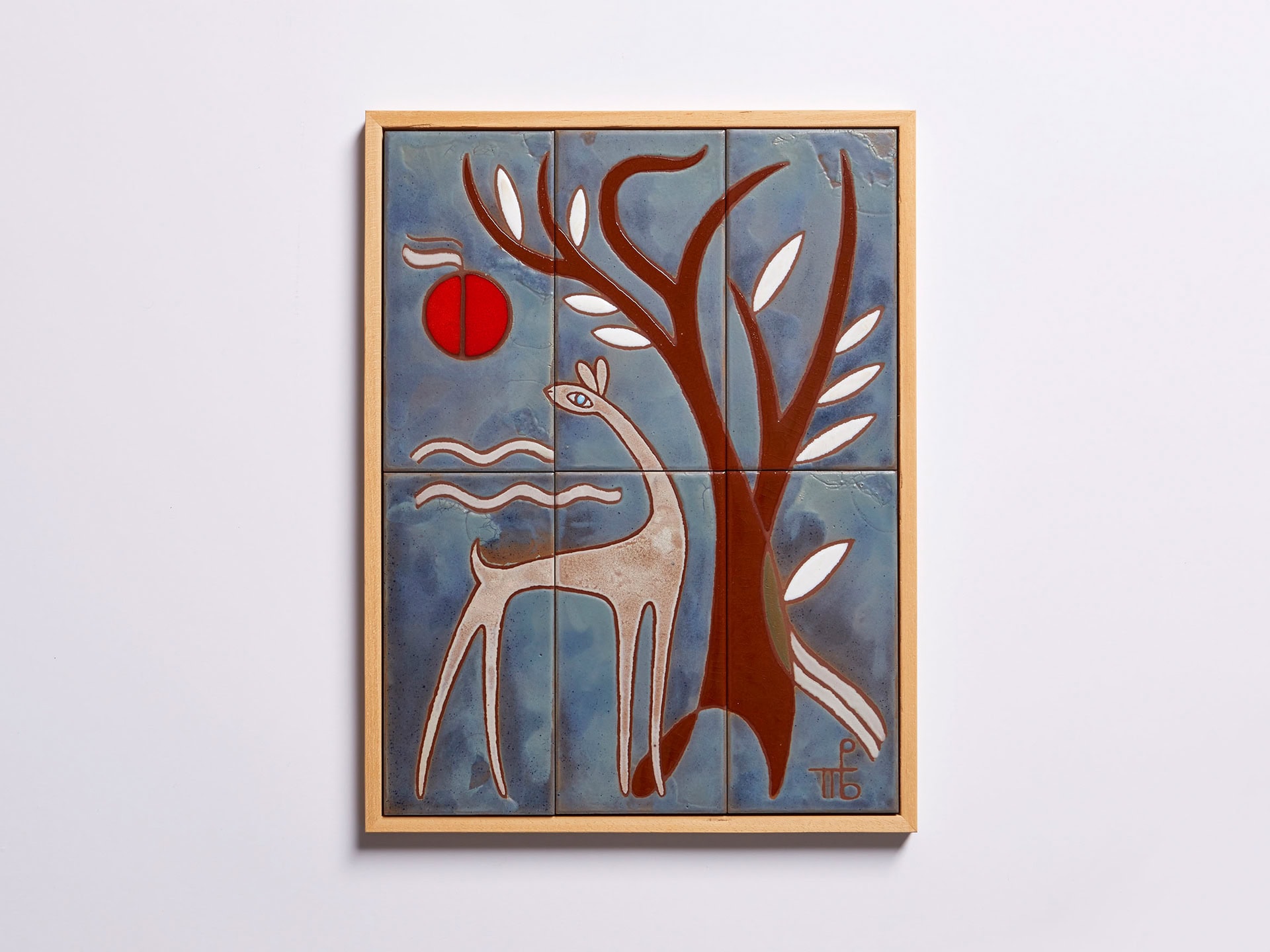 Ceramic Tile with Frame – Deer