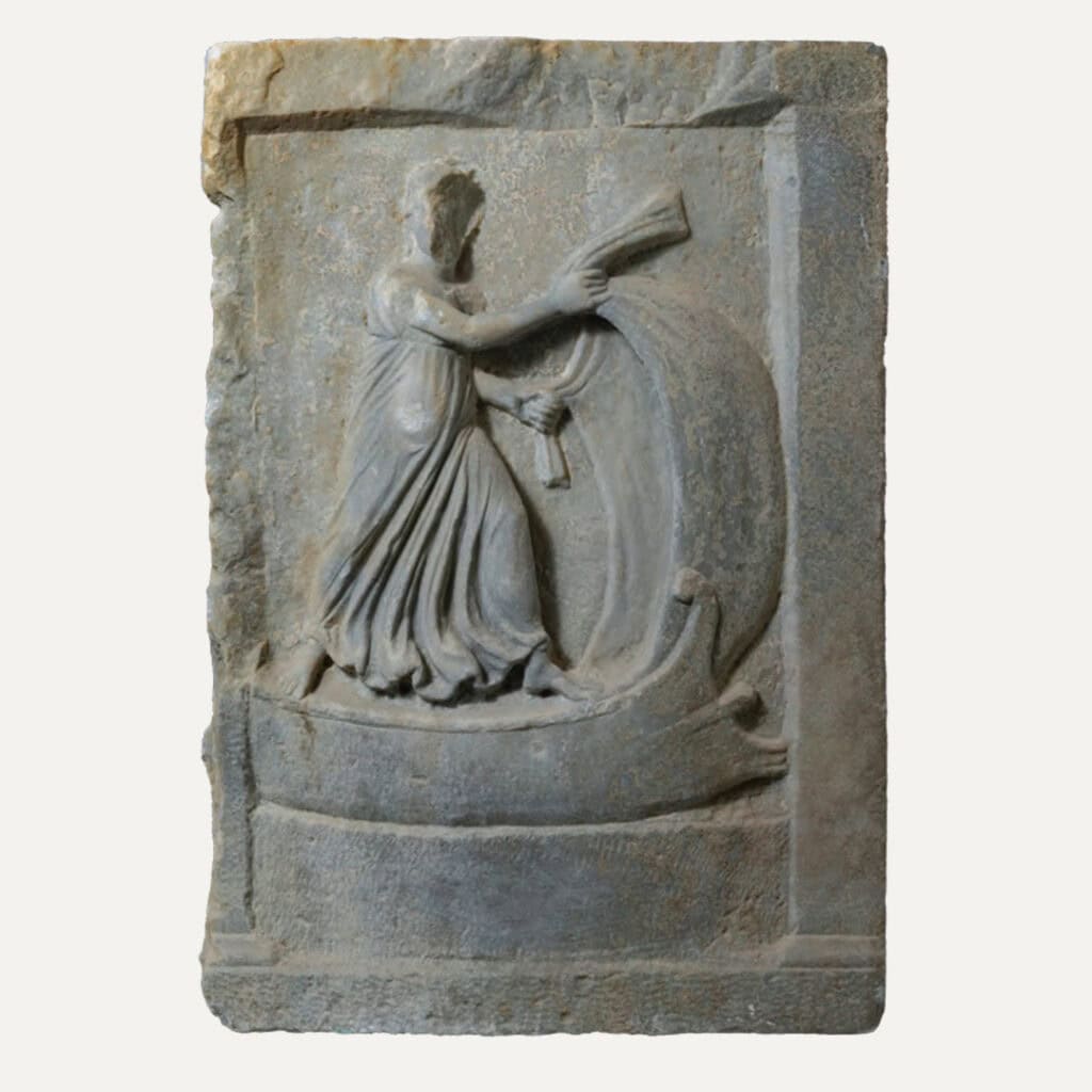 Marble votive relief to Isis Pelagia