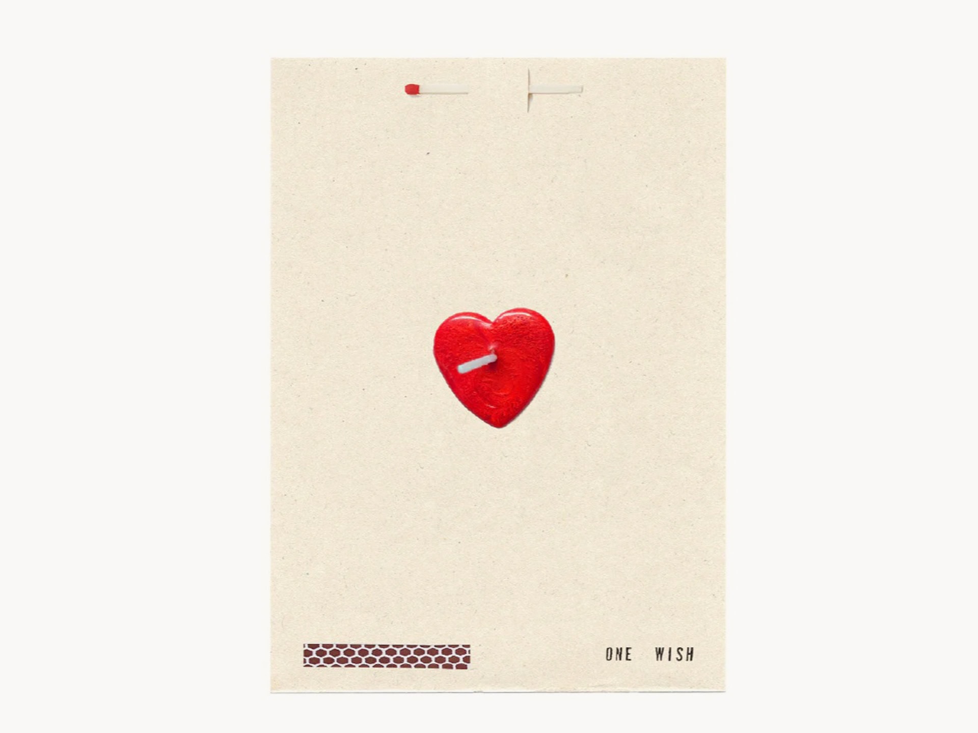 Card with red Heart