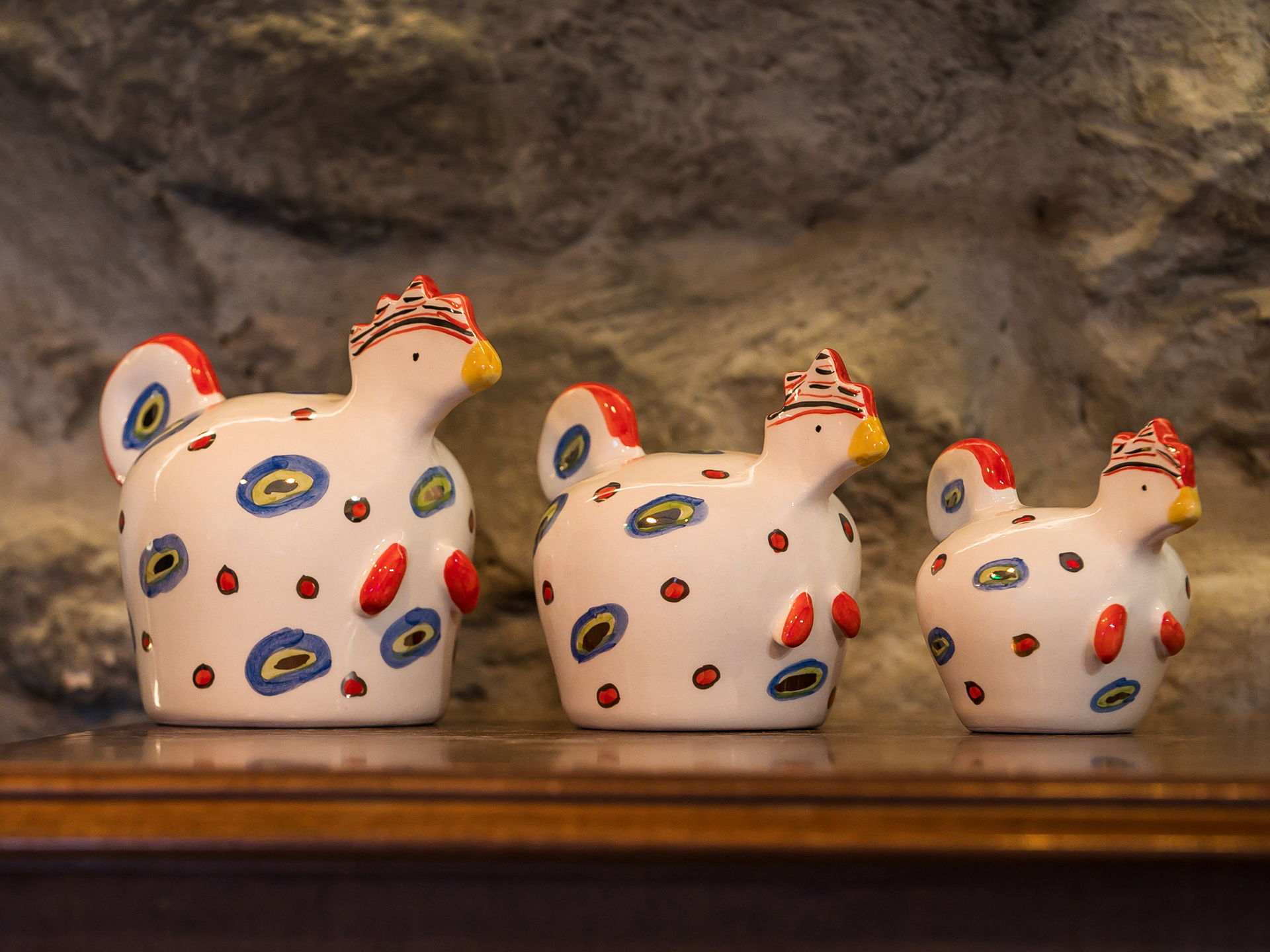 Κεραμική Κοτούλα με Μπλε – Μικρή