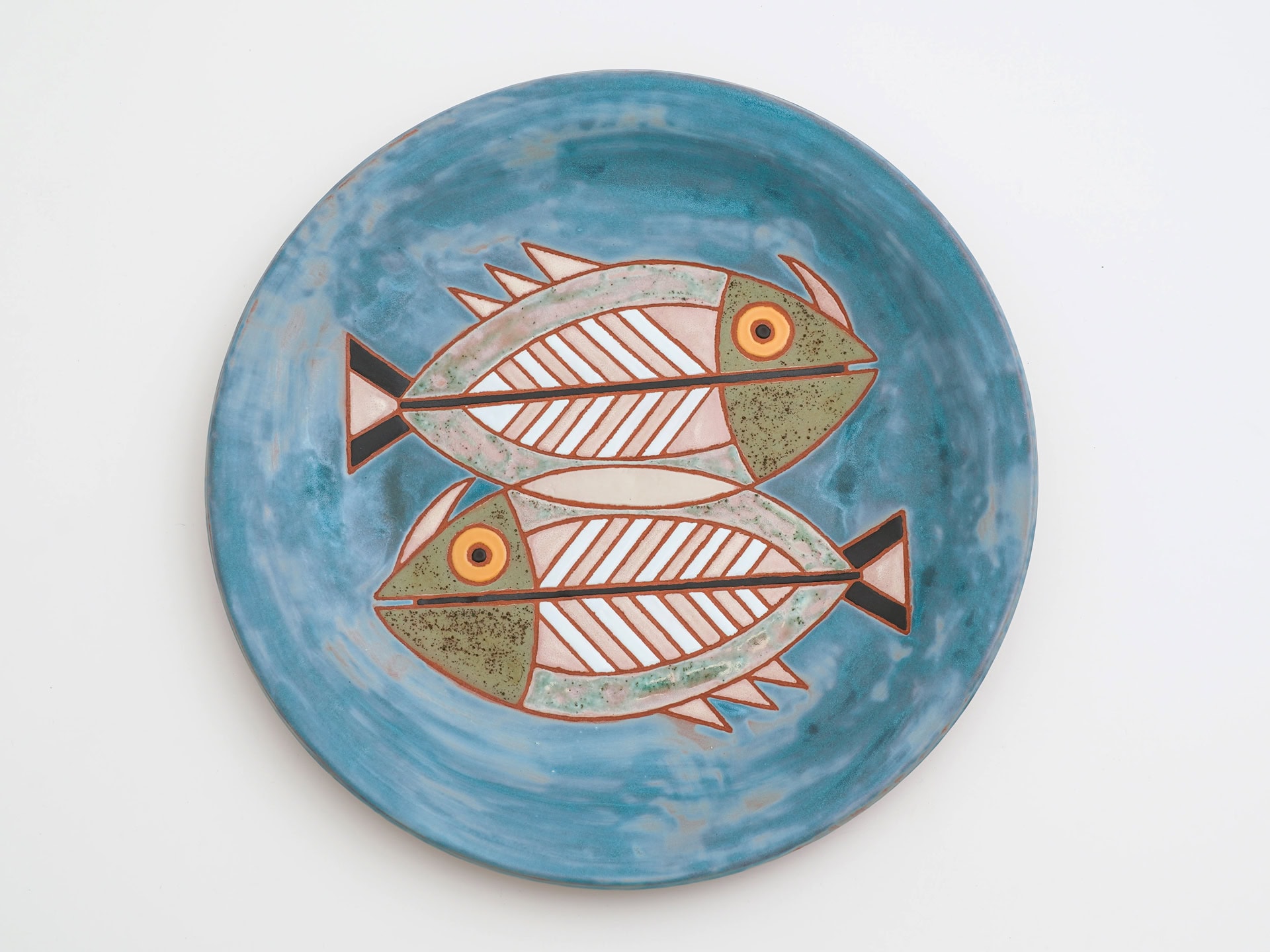 Ceramic Plate with Fish