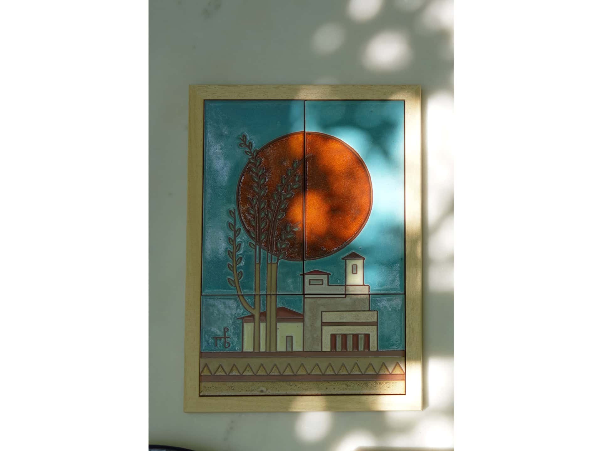 Ceramic Tile with Frame – Moon