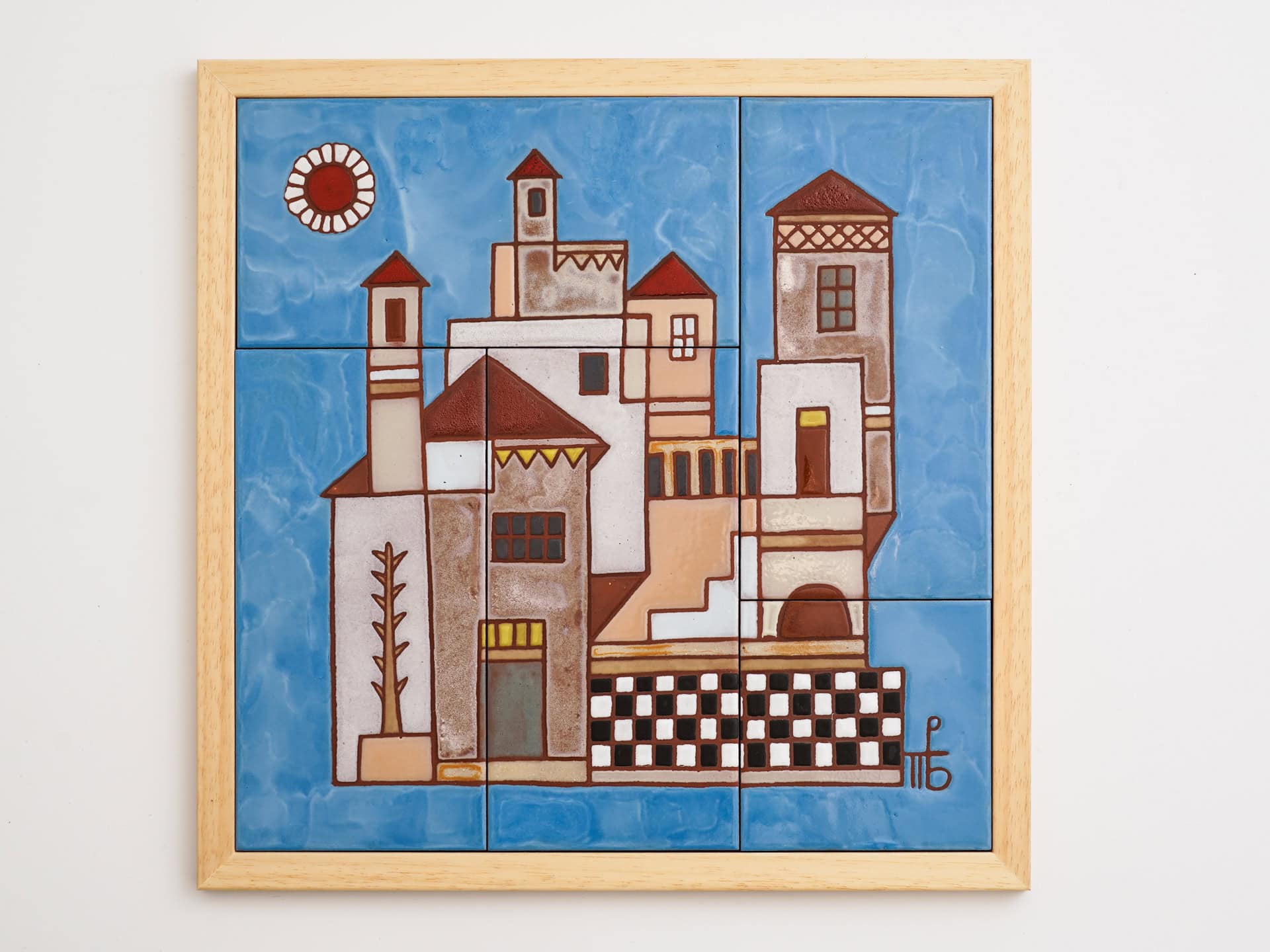 Ceramic Tile with Frame – Houses