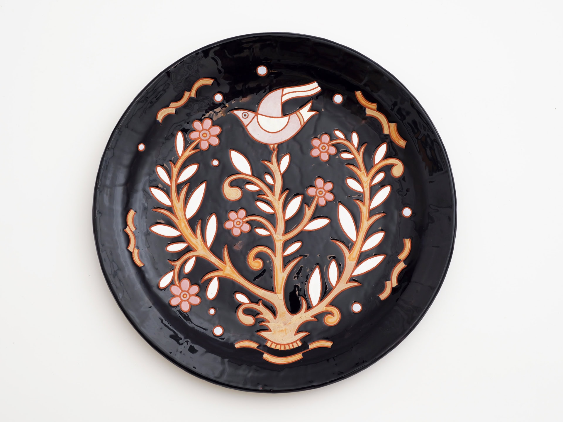 Ceramic Plate with Bird