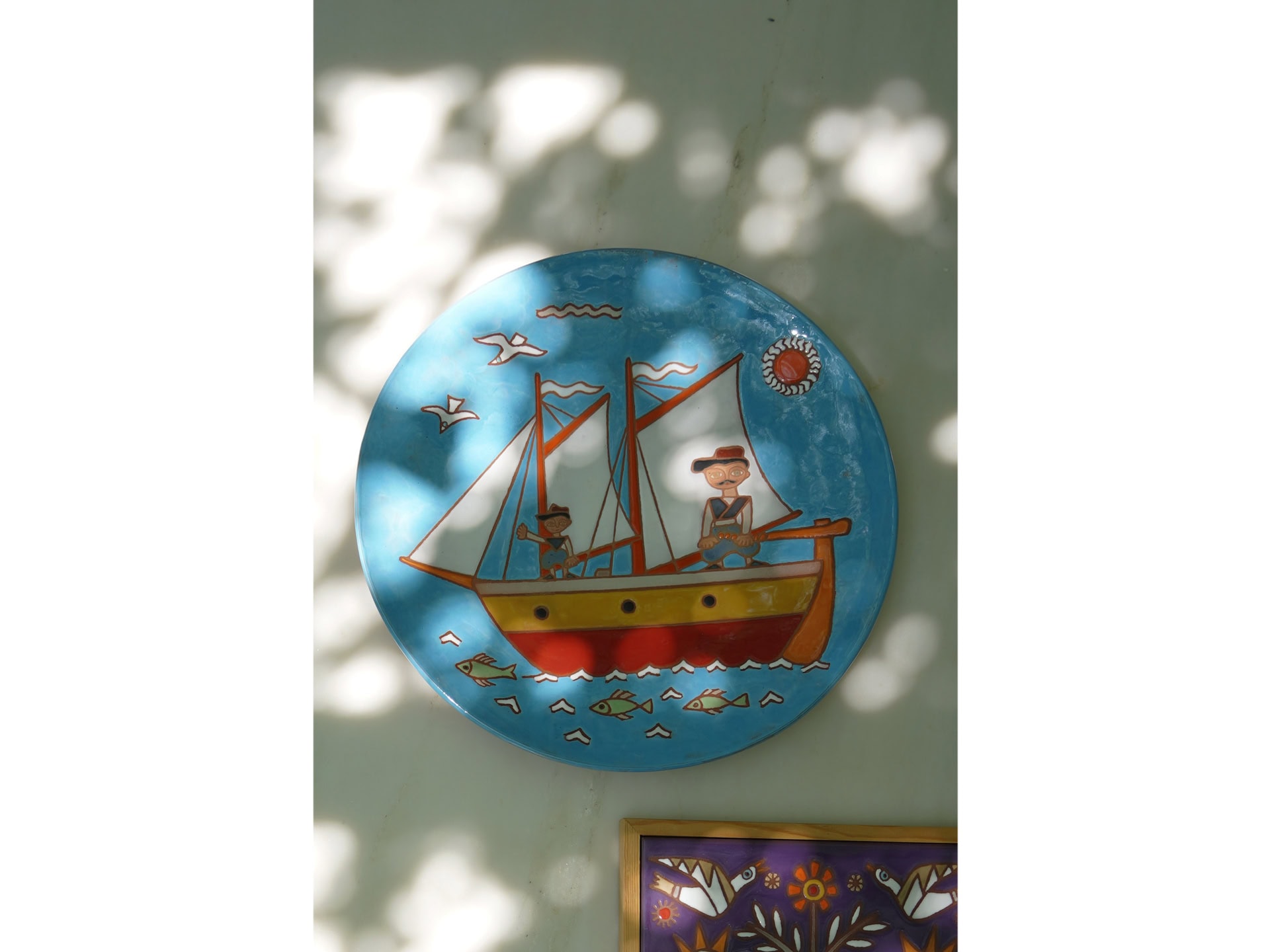 Ceramic Plate – Boat with Sailors