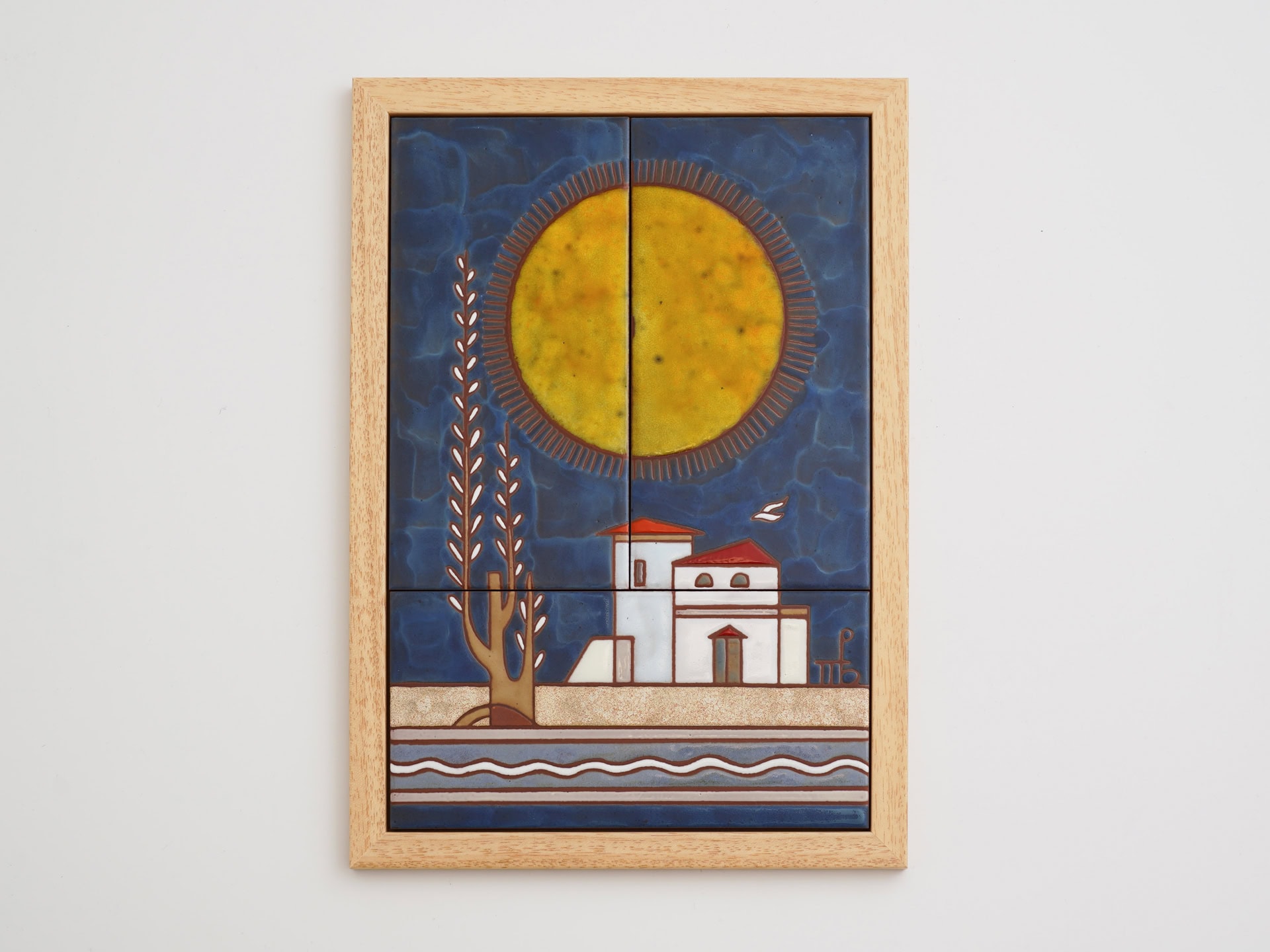 Ceramic Tile with Frame – Sun