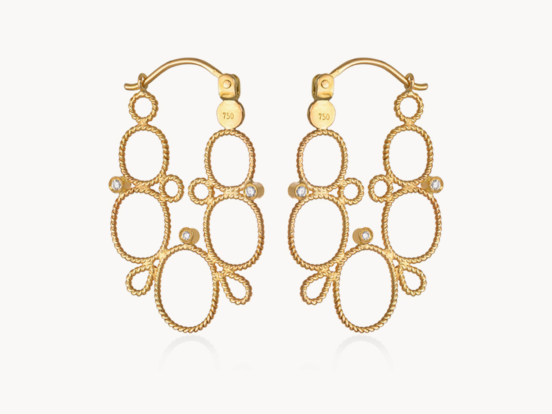Σκουλαρίκια «Krickos Earrings with Double Diamonds»