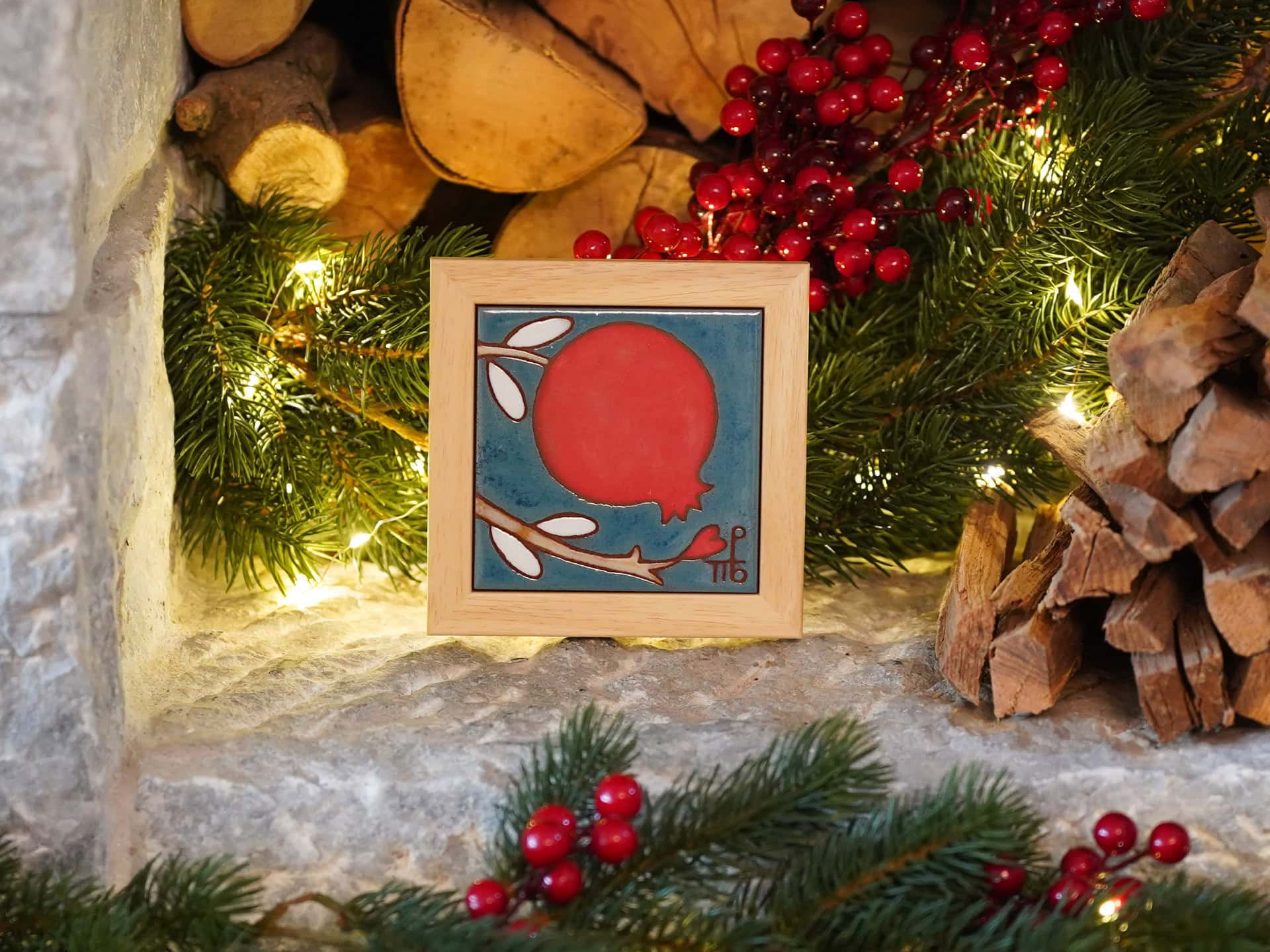 Κεραμικό με Κορνίζα – Ρόδι