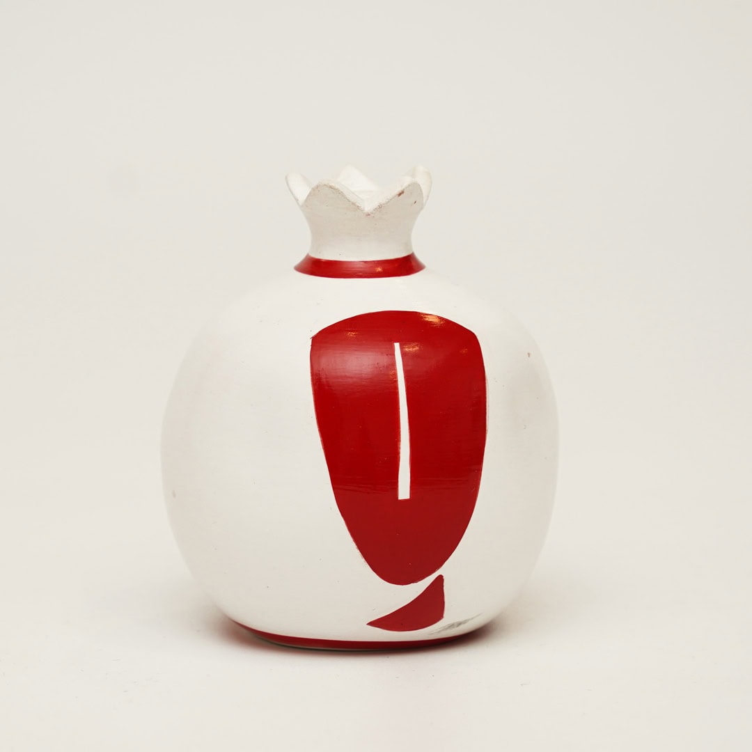 Festive Pomegranate 2026 – White with Cycladic Head