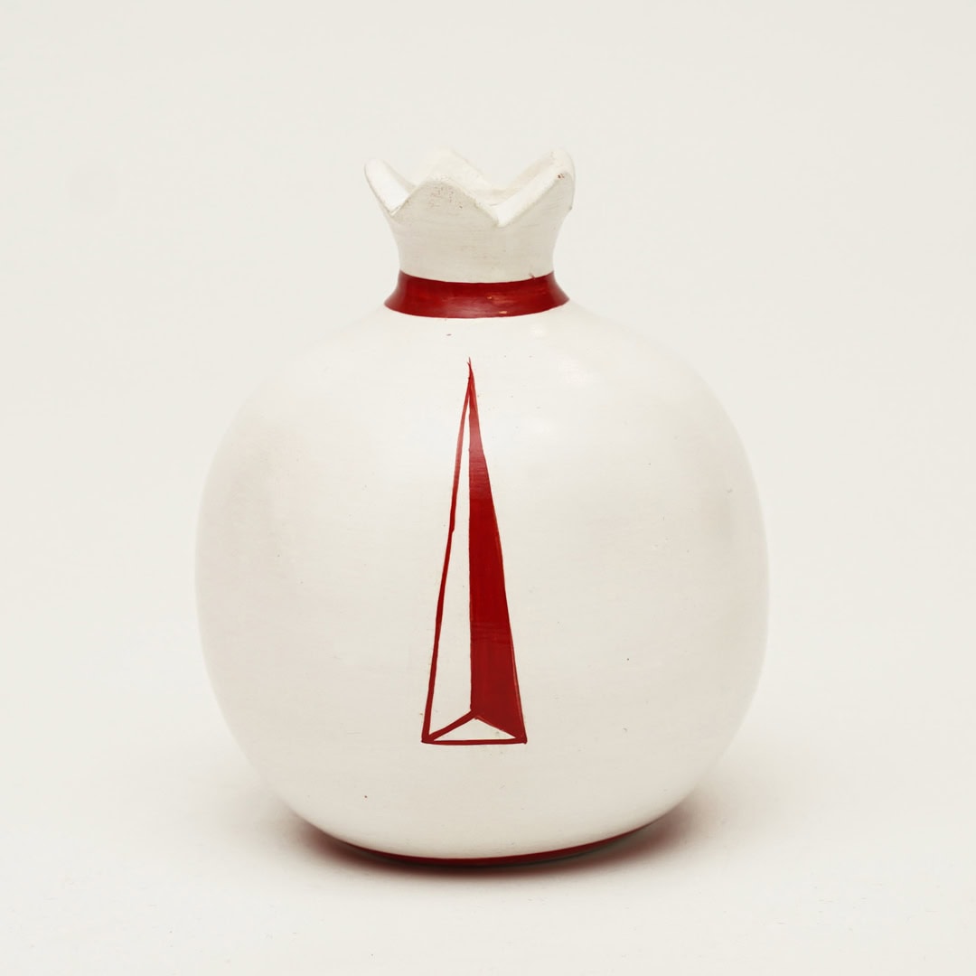 Festive Pomegranate 2026 – White with Cycladic Head