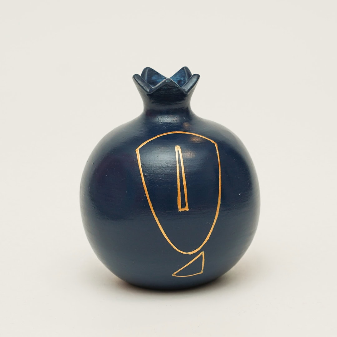 Festive Pomegranate 2026 – Blue with Cycladic Head