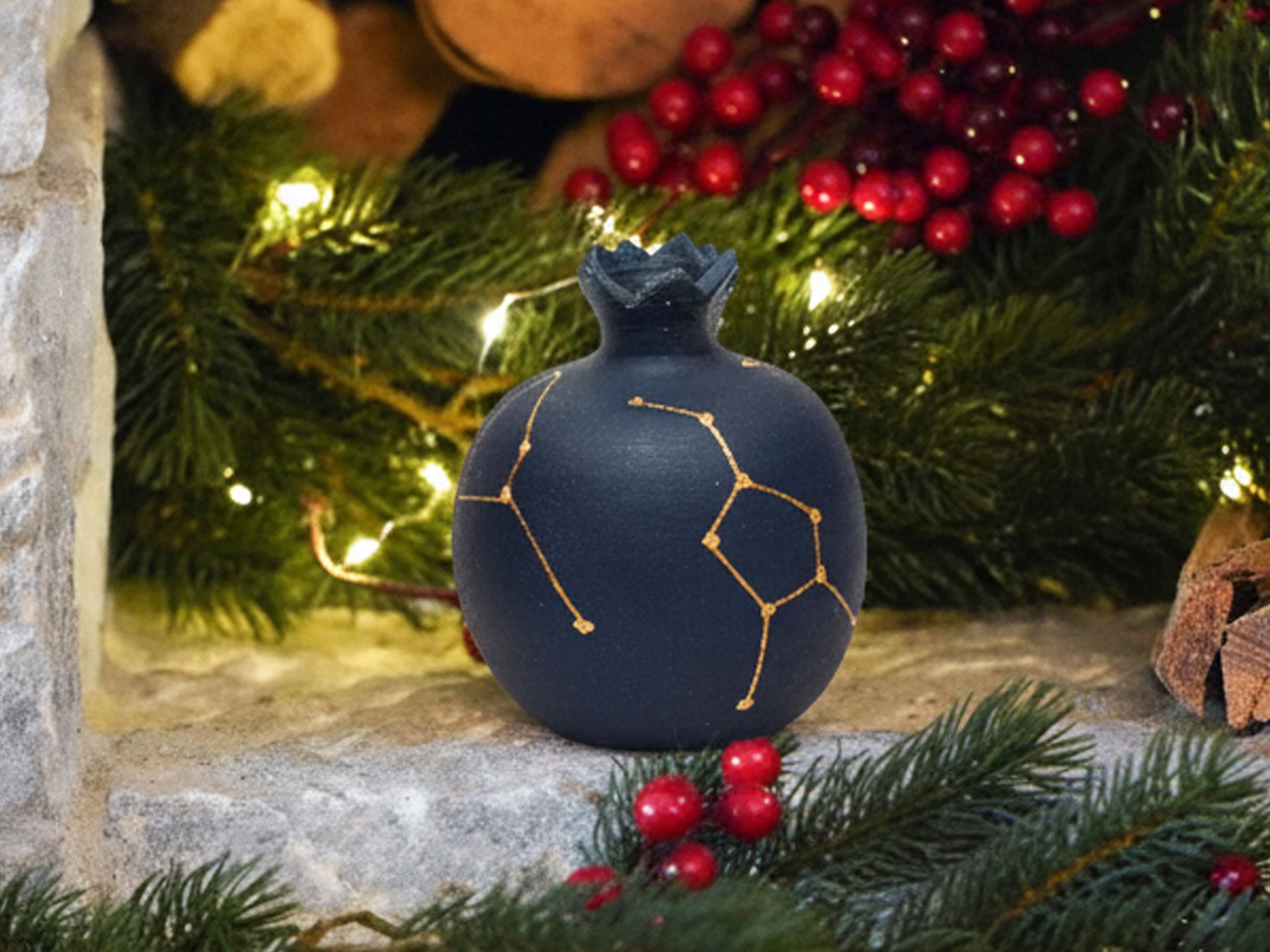 Festive Pomegranate 2026 – Blue with Constellations