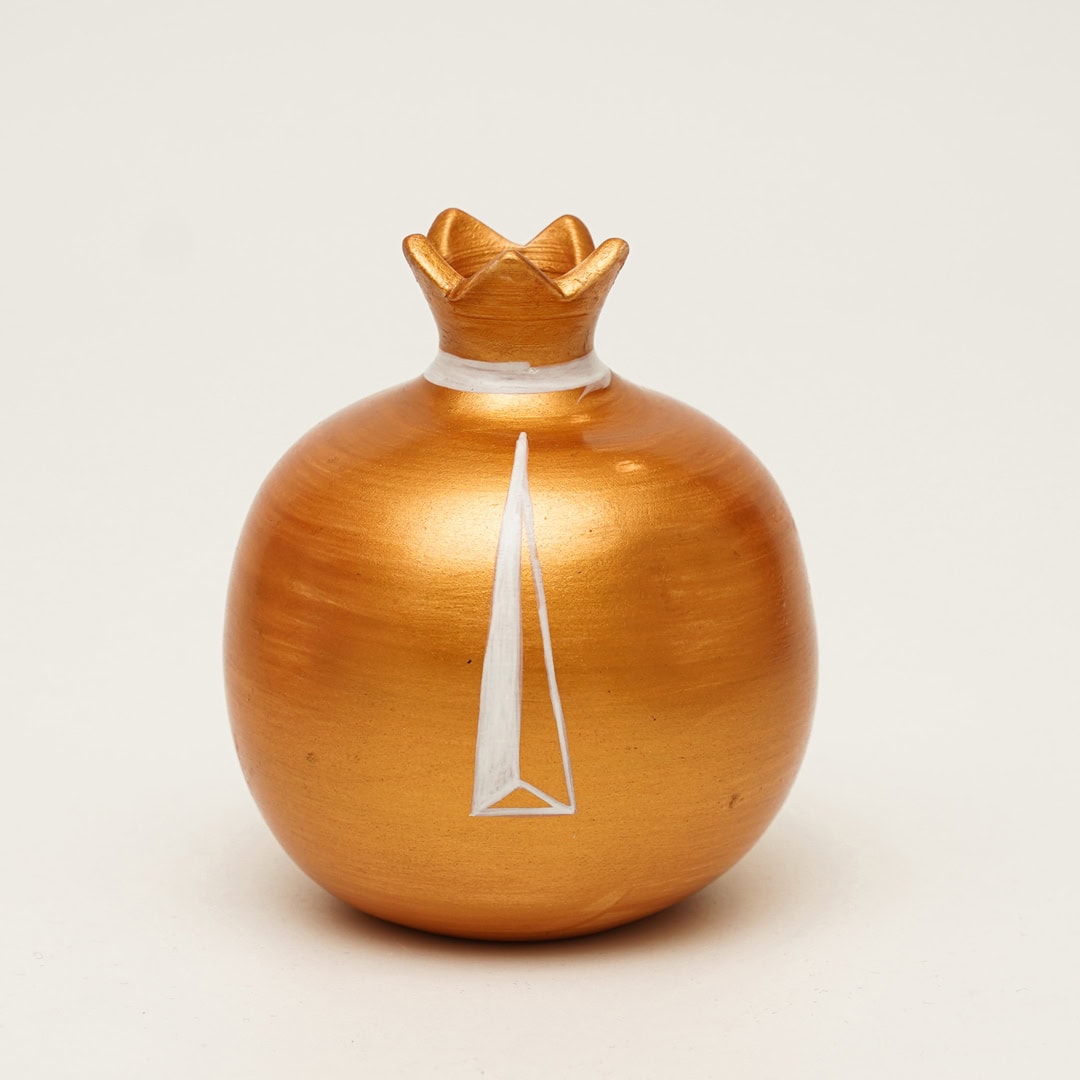Festive Pomegranate 2026 – Gold with Cycladic Head