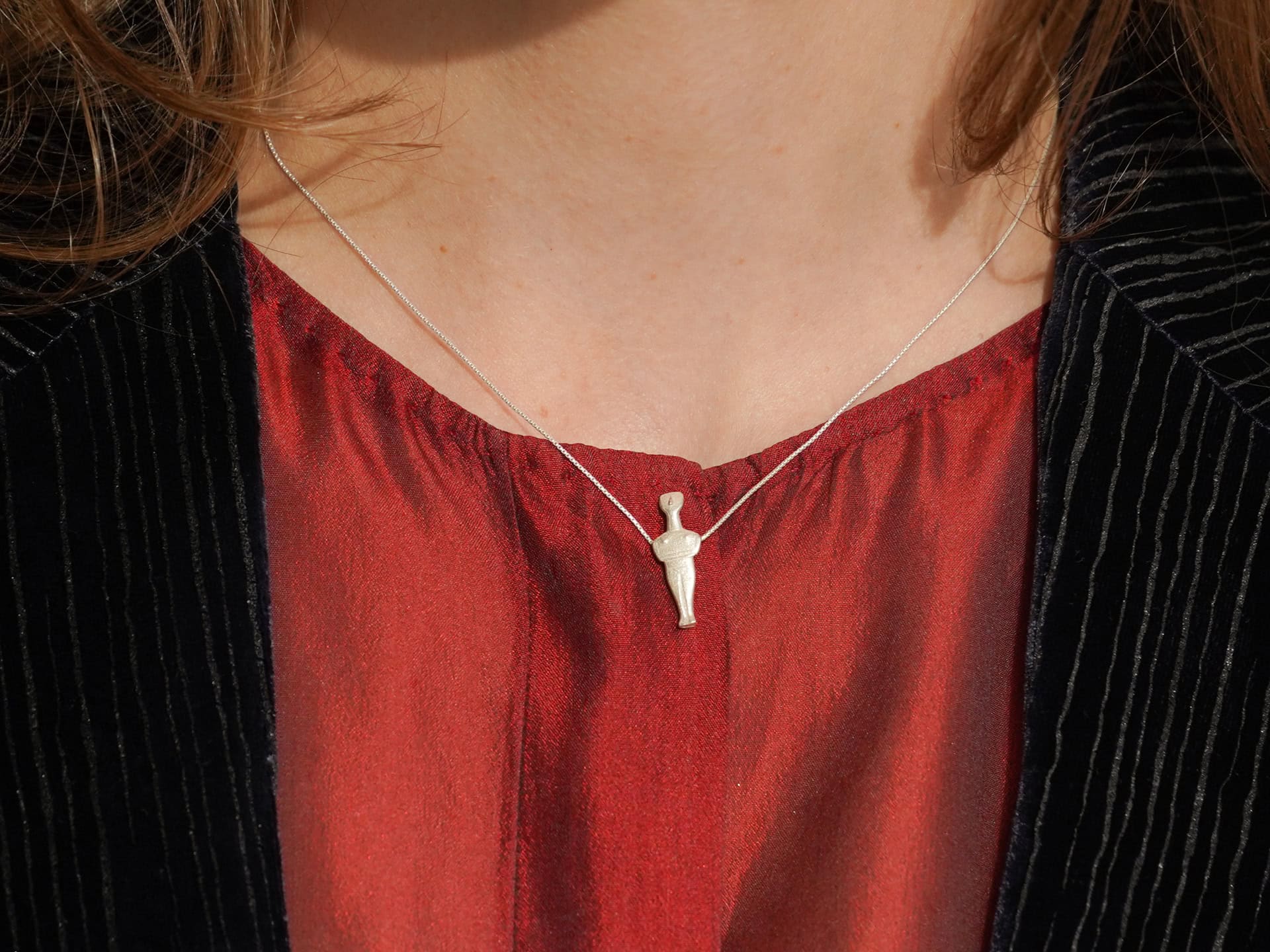 Γούρι 2026 – Κρεμαστό με Κυκλαδικό Ειδώλιο