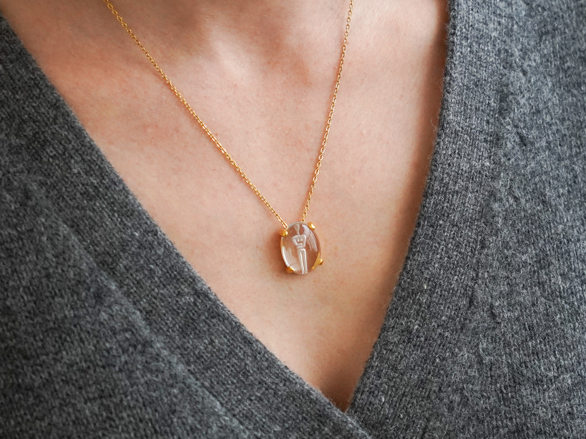 Pendant with Cycladic Figurine