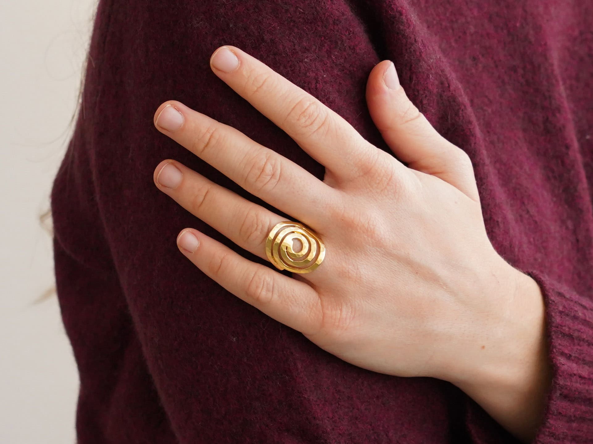 Δαχτυλίδι με Σπείρα – Επίχρυσο