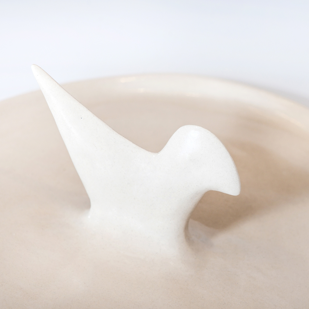 Ceramic Plate with a Dove